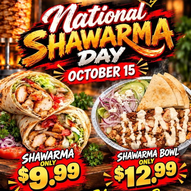 National Shawarma Day October 15th