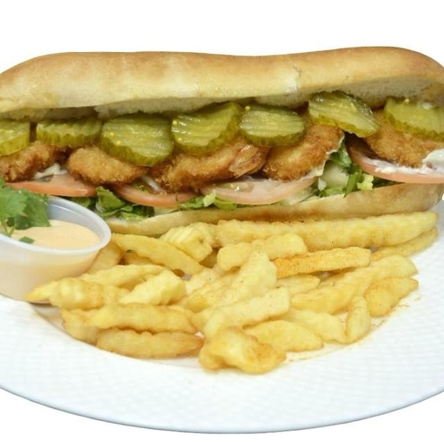 Louisiana Shrimp Po'boy Sandwich.