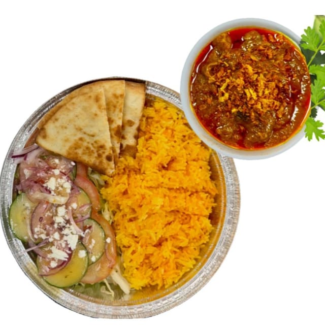 Lamb Curry Platter.