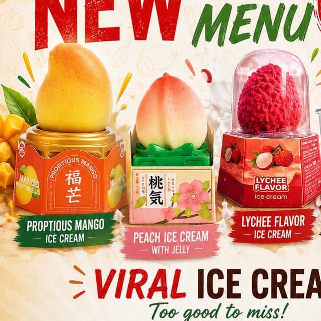 Viral Fruit Ice Cream.