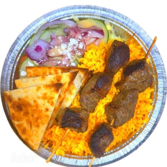 Lamb Kebab Platter.