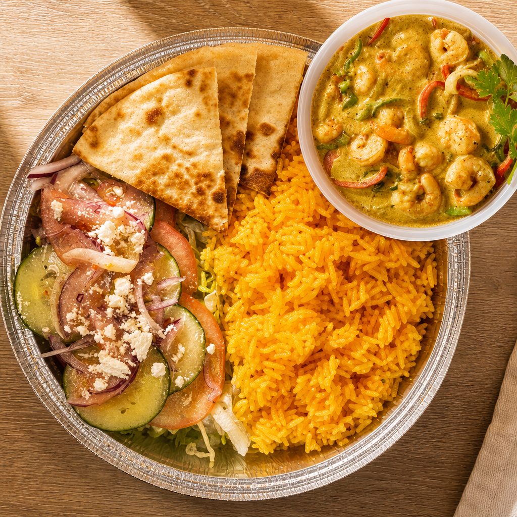 Shrimp Curry Platter.