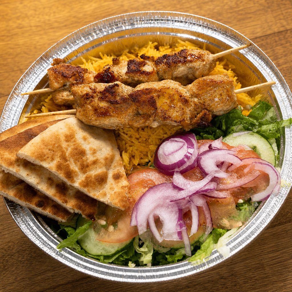 Chicken Kebab Platter.