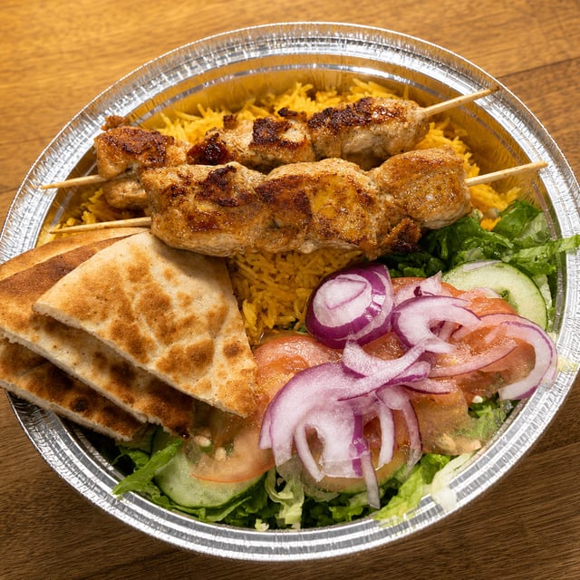 Chicken Kebab Platter.