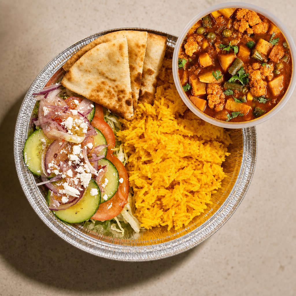 Veggie Curry Platter.