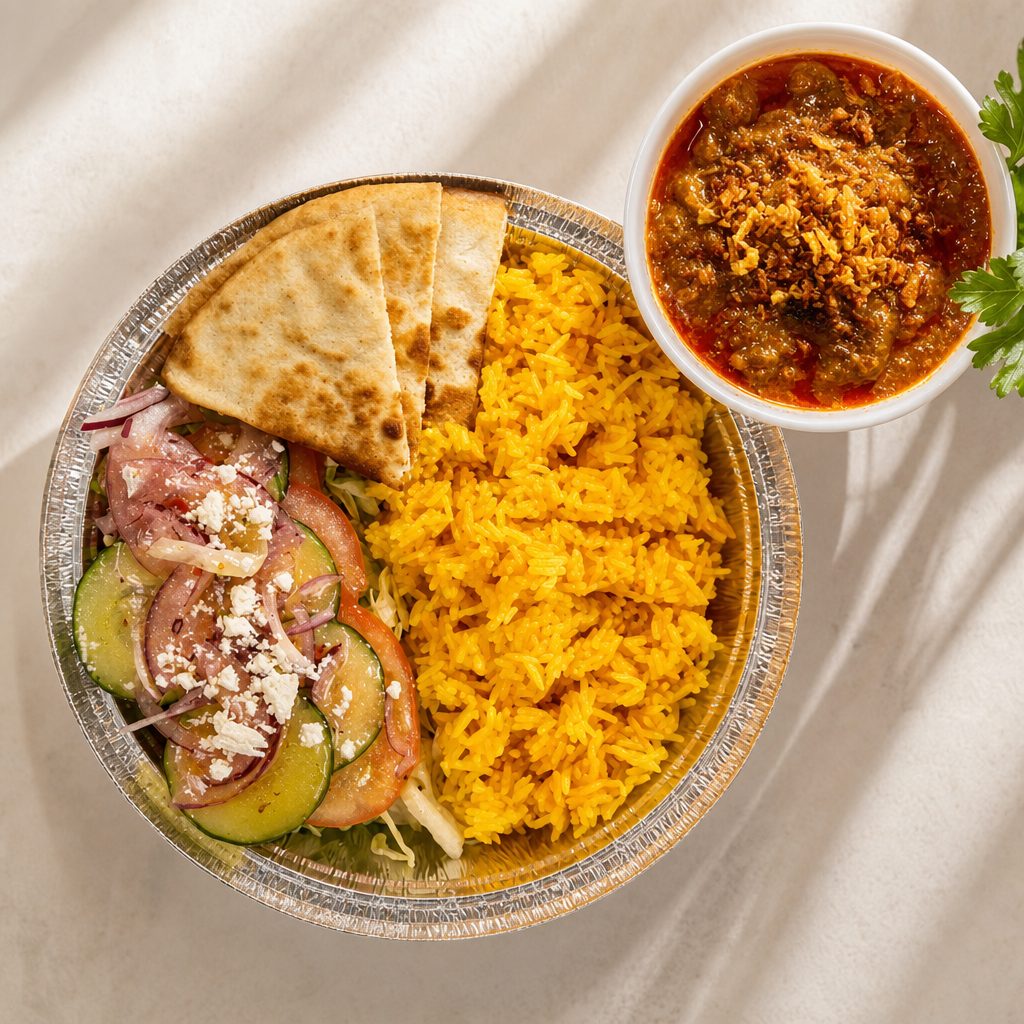 Lamb Curry Platter.