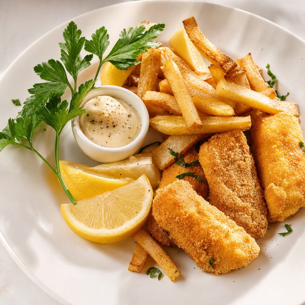 Crispy Fish with Fries.