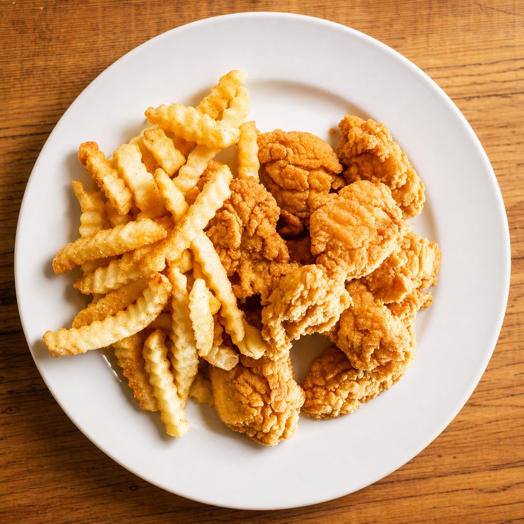 10 Pcs Boneless Fried Chicken with Fries.
