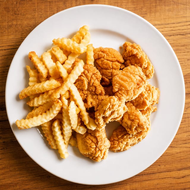 10 Pcs Boneless Fried Chicken with Fries.